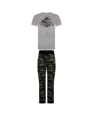 Jurassic Park Logo Herren Camouflage Pyjama-Set