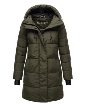 Marikoo Damen Winter-Steppjacke mit Kapuze & Fleecefutter – Kaituu