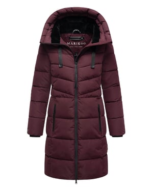 Marikoo Damen Winterjacke Natsukoo – warm, mit Teddyfell & Kapuze
