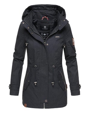 Marikoo leichte Damen Übergangsjacke mit abnehmbarer Kapuze