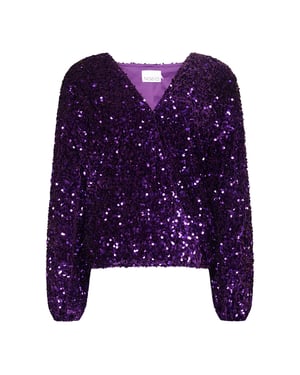 Teagan Wickelbluse in Flieder