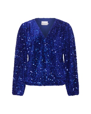Teagan Wickelbluse in Marineblau
