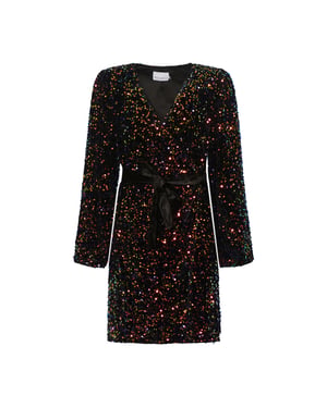 Teagan Wickelkleid in Schwarz