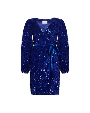 Teagan Wickelkleid in Marineblau/Blau