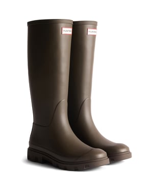 Hunter Downpour Hohe Gummistiefel für Herren in Schokoladenbraun
