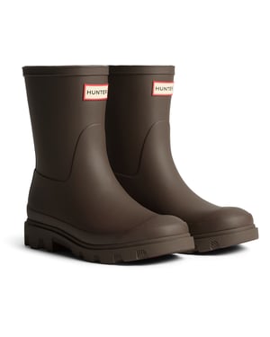 Hunter Downpour Kurzstiefel Gummi Herren Schokoladenbraune Gummistiefel