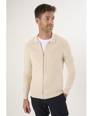 Strickjacke Strickjacke Mit Durchgehendem Reißverschluss