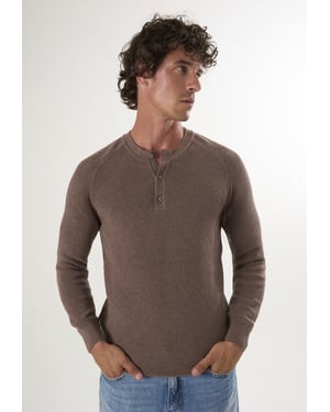 Pullover Pullover Mit Rundhalsausschnitt Und Knöpfen