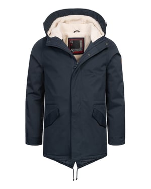 Alessandro Salvarini Herren Winterparka mit Teddyfell und Kapuze