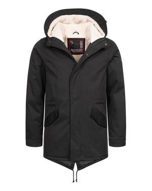 Alessandro Salvarini Herren Winterparka mit Teddyfell und Kapuze