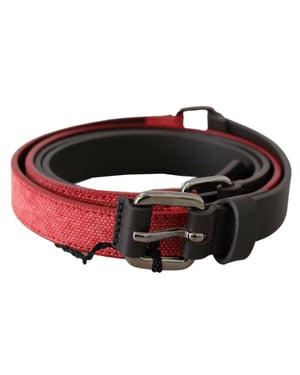 Roter Canvas-Leder-Gürtel