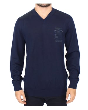 V-Ausschnitt Merinowollpullover