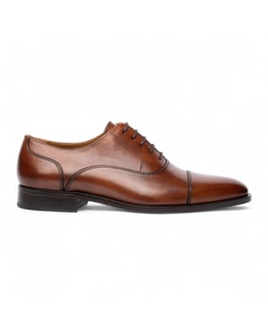 Chapman & Moore Herren-Brogue-Schuhe aus braunem Leder mit Kappe