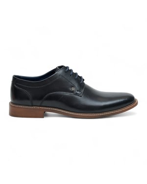 Ben Sherman Herren Oxford Brogue Derby Schuhe aus schwarzem Leder - Pethick