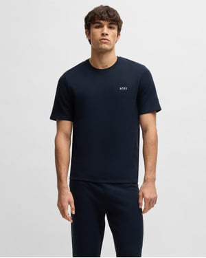 Pyjama-T-Shirt in Dunkelblau