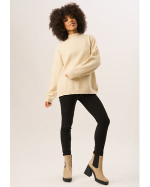 Schwarze Skinny Stretch-Leggings aus Kunstwildleder