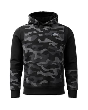 Crosshatch Logo Herren Camo Schwarz Hoodie