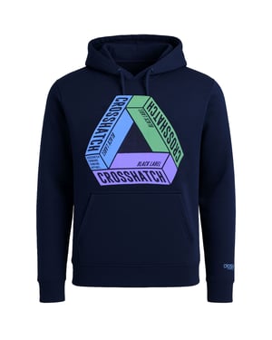 Crosshatch Brustdruck Herren Navy Hoodie