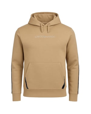 Crosshatch Apollos Panel Tape Herren Stone Hoodie