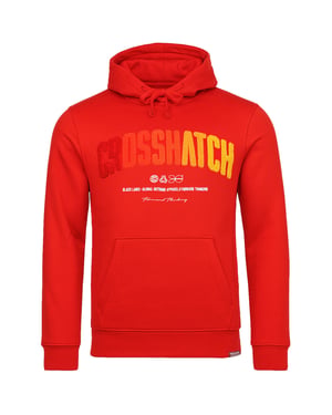 Kreuzschraffur Brustdruck Herren Roter Hoodie