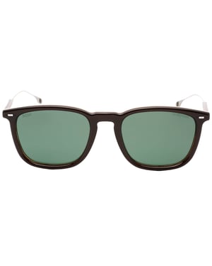 Hugo Boss – Sonnenbrille mit braunem Rahmen und gestreiften Gläsern