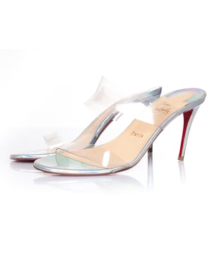 Christian Louboutin Just Nothing schillernde Sandalen