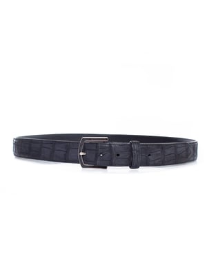 Loro Piana Alligatorgürtel aus blauem Leder