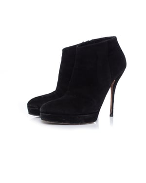 Gucci Schwarze Wildleder-Plateau-Ankle-Boots