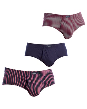 3er-Pack Herren-Slips mit Öffnung „Essential Print“ A0090
