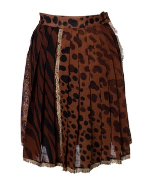 Gianni Versace Couture Leopardenmuster Faltenrock
