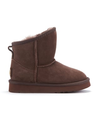 Kids Cosy X Short Burnt Ankle Boots