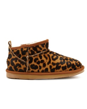 Gemütliche, ultrakurze Leoparden-Ankle-Boots für Kinder