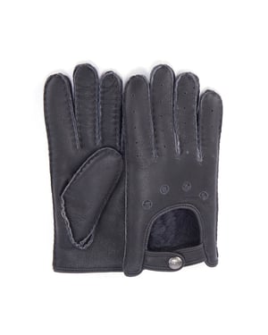 Motorradhandschuhe aus Leder, Graphit