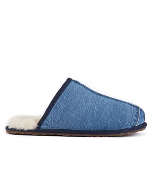 Herren-Denim-Mules mit geschlossenem Schaft
