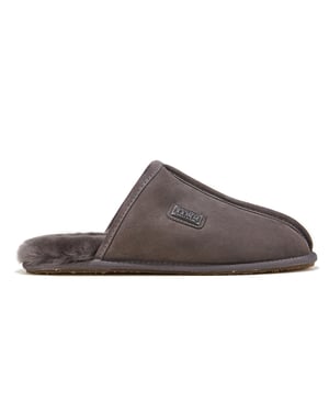 Geschlossene graue Herren-Mules