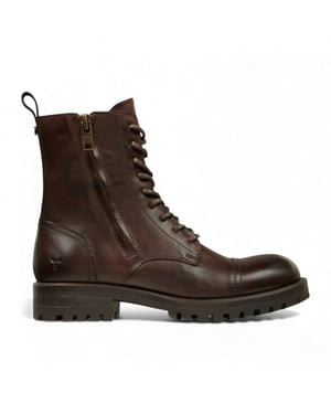 Windsorsmith Herren-Militärstiefel aus kastanienbraunem Leder - Willem