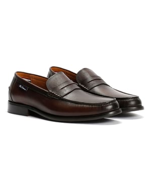 Ben Sherman Hester Leder Herren Braune Slipper