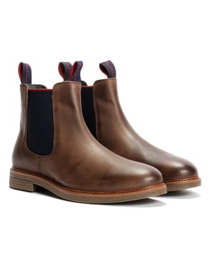 Ben Sherman Walker Chelsea Leder Herren Braune Stiefel