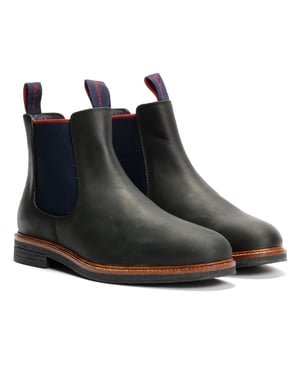 Ben Sherman Walker Chelsea Leder Herren Schwarze Stiefel