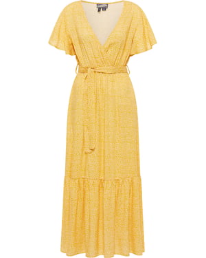 Dreimaster Kleid Damen Senfgelb Wollweiss