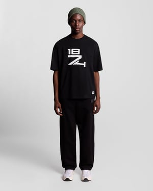 Lyle & Scott Lounge Jogginghose mit geradem Bein – Schwarz