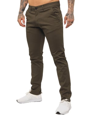 Enzo Herren Slim Fit Stretch Chinos