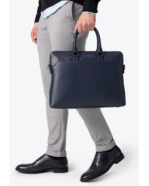 Wittchen Herren-Laptoptasche, 16 Zoll, Kunstleder, Marineblau, Öko-Leder