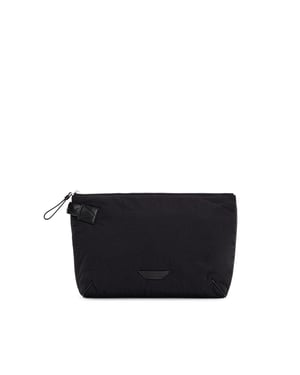 Schwarze Nylon-Clutch Tasche
