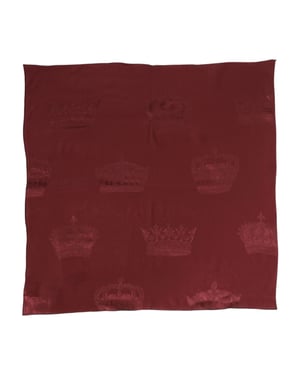 Bordeauxfarbener Seiden-Kronenquadratischer Herrenfoulard-Schal