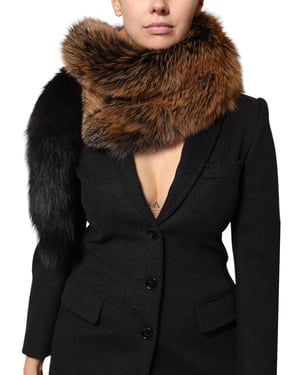 Braun-Roter Fuchs Pelz Halswärmer Cashmere Schal