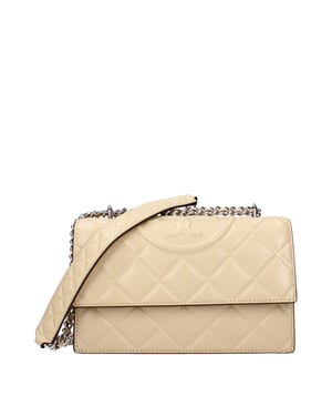 Beige Leder Umhängetasche