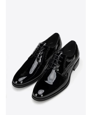 Wittchen Herren-Derbyschuhe aus Lackleder in Schwarz