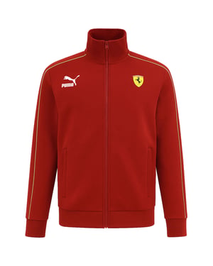 Puma x Scuderia Ferrari Renn Ikonische Herren Dunkelrote Trackjacke