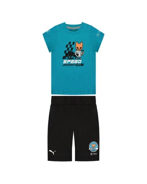 Puma MAPF1 Grafik Kinder Blau/Schwarz Set